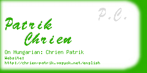 patrik chrien business card